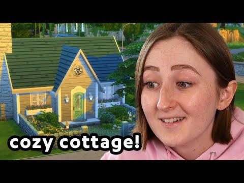 building a cute little cottage in the sims!