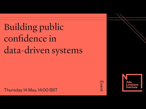 Building public confidence in data-driven systems
