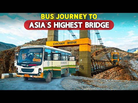 Bus Journey to ASIA'S HIGHEST BRIDGE - Kaza to Chicham | Key, Kibber, Chicham & Tashigang | Himbus