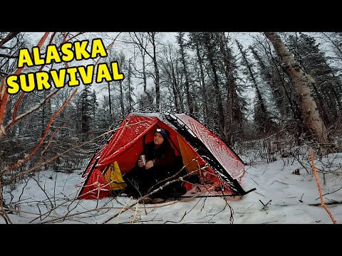 Camping in a Snowstorm & Freezing Temps! ️ | Kelly's First Solo Winter Trip in Alaska