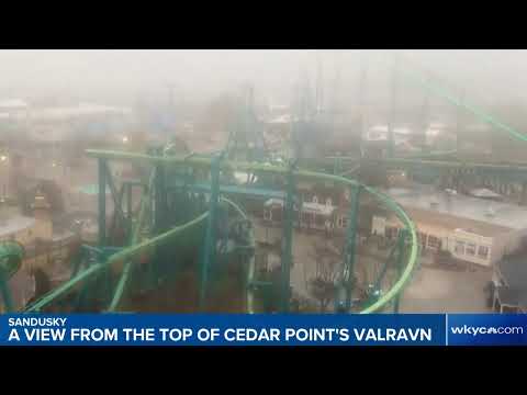 Cedar Point's Valravn roller coaster: A view from the top at 223 feet high