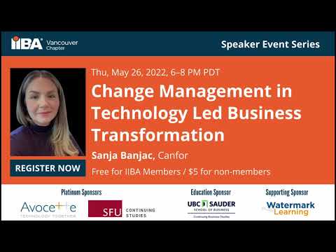 Change Management in Technology Led Business Transformation