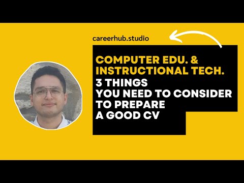 Computer Education and Instructional Technologies (CEIT) - 3 Things to Consider for a Resume