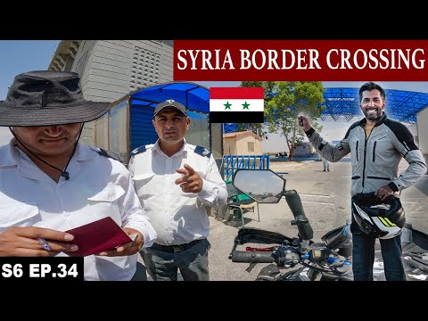 CROSSING INTO SYRIA S06 EP.34 | Jaber Nassib Jordan to Syria Border | MIDDLE EAST MOTORCYCLE TOUR