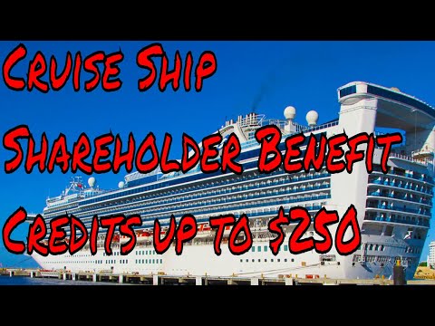 Cruise Ship Room Credits up to $250 Cruise Line Shareholder Benefit Program