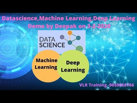 DataScience machine learning, deep learning Demo By Depak 9059868766