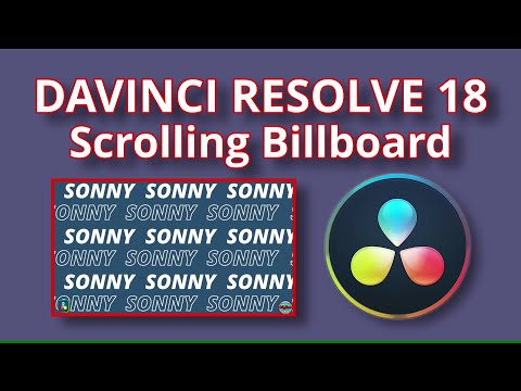 Davinci Resolve 18. Making a Scrolling Billboard tutorial.