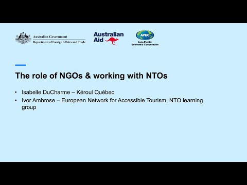 Day 3.3 The Role of NGOs in Accessible Tourism: APEC Tourism Accessibility Workshop Series 2021