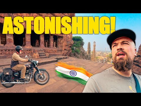 Deep Into India from Badami Cave Temples. We Cause A Spectacle!