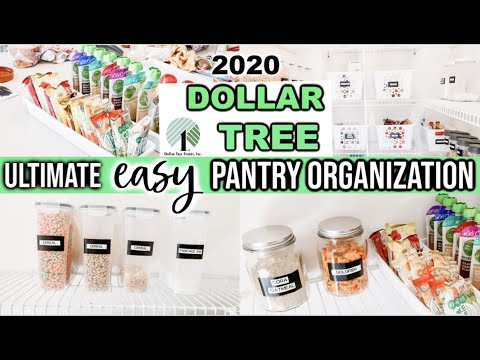 DOLLAR TREE PANTRY ORGANIZATION | ORGANIZATION IDEAS | CLEAN & ORGANIZE W/ ME 2020 | PANTRY MAKEOVER