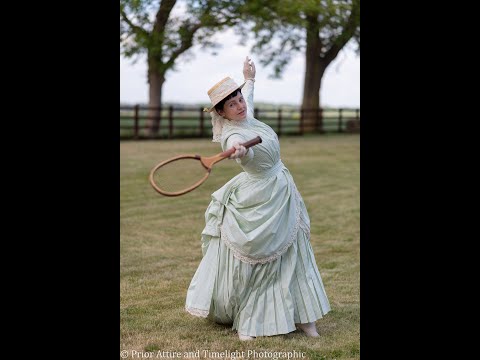 Dressing up for a game of tennis, circa 1885