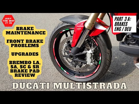 Ducati Multistrada Brakes and Brembo Brake Pad LA, SA, SC, SR and SP compounds and maintenance, Pads