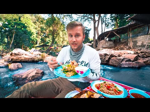 Eating Food Inside a WATERFALL / 2500 Meters Above Sea Level / Chiang Mai Motorbike Tour