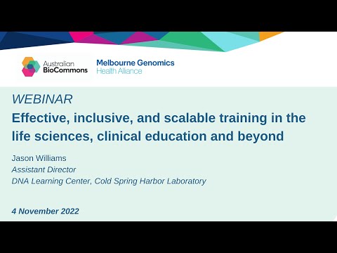 Effective, inclusive, and scalable training in the life sciences, clinical education and beyond