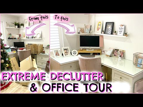 EXTREME DESK CLEAN, DECLUTTER & ORGANISATION  |  OFFICE TOUR  |  EMILY NORRIS  AD