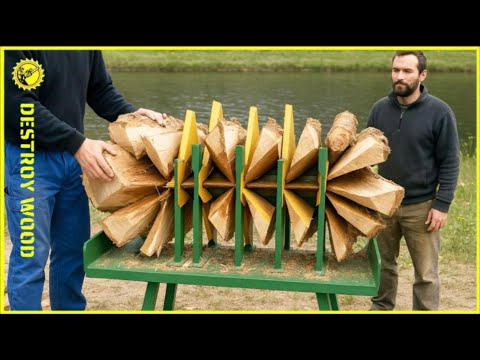 Fastest Biggest Firewood Processing Machine Technology | Firewood Processor In Action #52