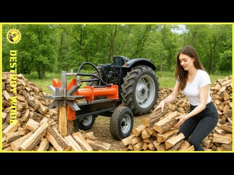Fastest Biggest Firewood Processing Machine Technology | Firewood Processor In Action #54