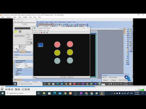 for beginners 2 pole traffic light sequence programming - GX works and GT designer MITSUBISHI