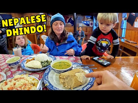 Foreigners Try Traditional Nepalese Food (Dhindo) | Mundu to Kyanjin | Langtang Trek Nepal | Day 3