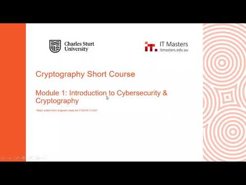 Free Short Course: Cryptography - Module 1