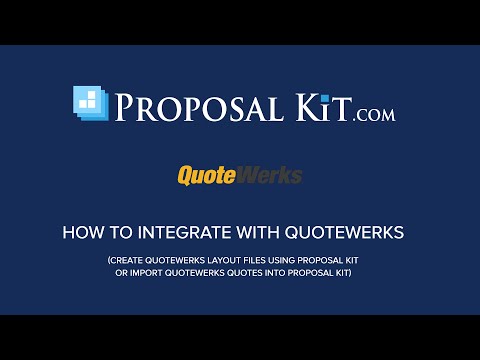 How to Integrate Proposal Kit and QuoteWerks