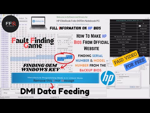 HOW TO MAKE 100% WORKING HP BIOS | SERIAL NUMBER | OEM WINDOWS KEY | MANUFACTURE MODE UNLOCK | #hp