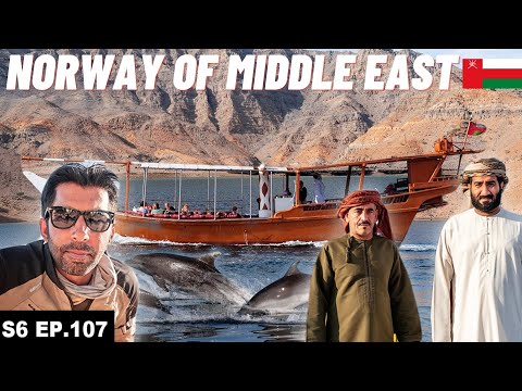 Incredible First DAY IN OMAN (Dolphins & Fjords in Boat Tour)  EP.107 | MIDDLE EAST Motorcycle Tour