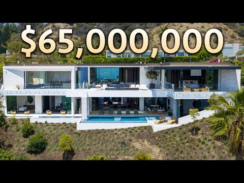 Inside a $65,000,000 Beverly Hills Ultra Modern MEGA MANSION