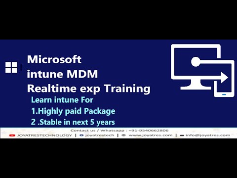 Intune Onjob And Job Oriented Training | Intune MDM  Course | Intune Tutorial | Intune L1, L2 , L3 |
