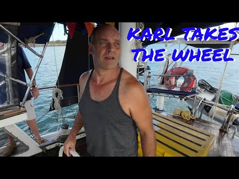 Karl takes the wheel as we go for a putt to the maintenance dock and fuel dock #vlog #travelvlog