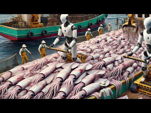 Korean Fishermen Use Robots To Catch Millions Of Tons Of Squid, Mackerel, And Pollock