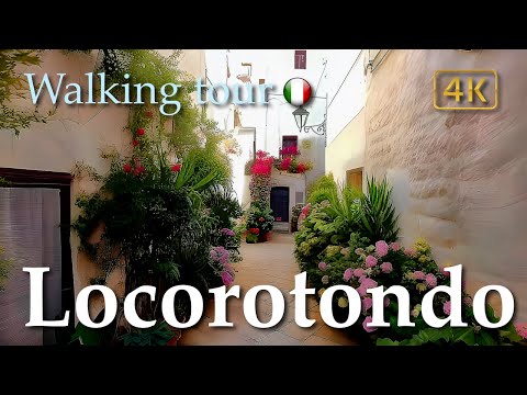 Locorotondo (Puglia), Italy【Walking Tour】With Captions - 4K