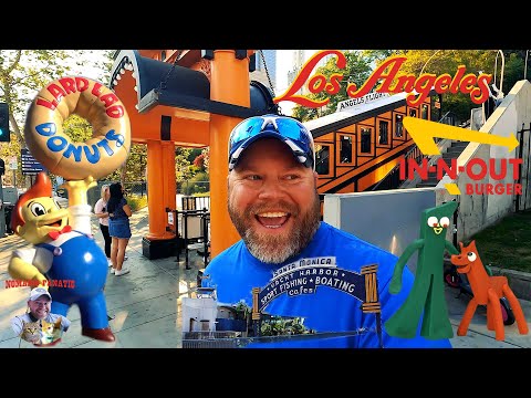 Los Angeles ~ First In & Out, Randy Donuts, 1901 Trolley, Neon Wall & The Santa Monica Pier!