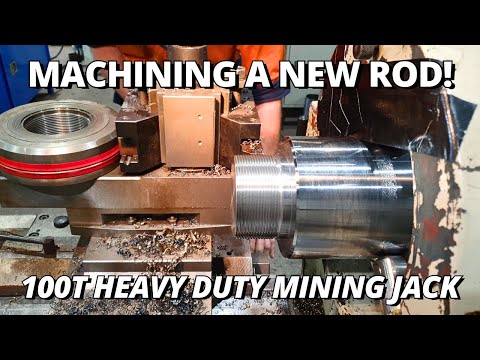 Making a 100T Heavy Duty Mining Jack Cylinder Rod | Machining & Threading