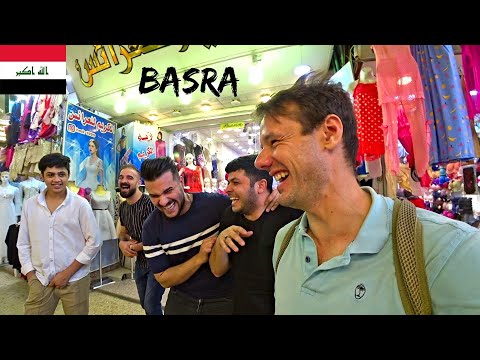 Making friends in the market of Basra 