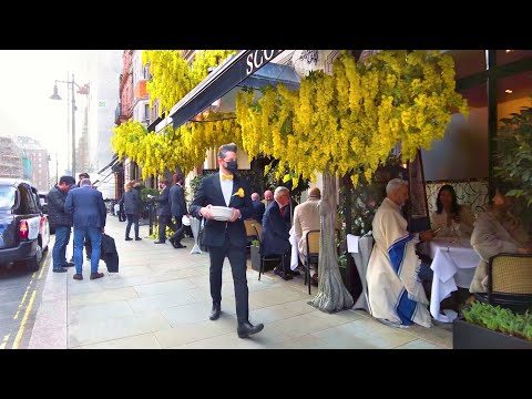 Mayfair London Walk - Wander Art Trail | 4K | Apr 2021 | AD