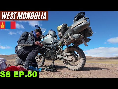 Motorcycle BROKEN DOWN in Monglia is Scary  S8 EP.50 | Altai Tavn Bogd | Pakistan to Japan