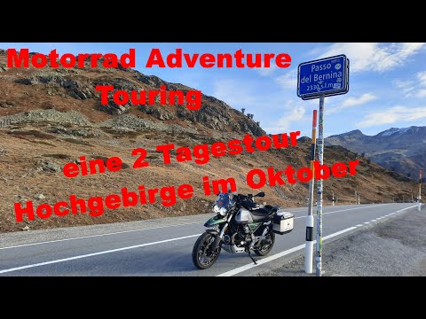 Motorrad Adventure Touring- Moto Guzzi V85 TT am Stilfser Joch - Livigno -Bernina und Julierpass