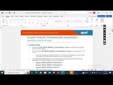 New Perspectives Word 2019 | Module 10: End of Module Project 1 | Tourism Industry Professionals