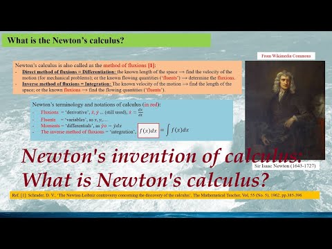 Newton's invention of calculus: What is Newton's calculus?
