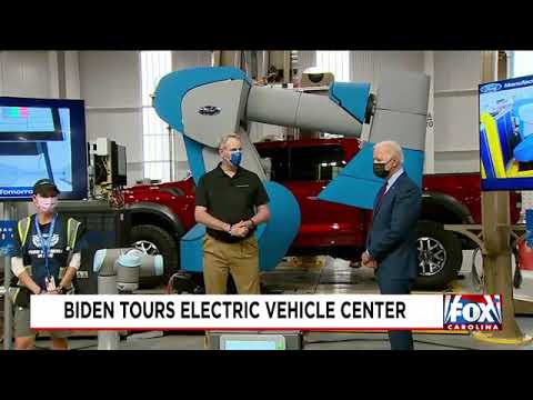 President Joe Biden is touring the Ford Rouge Electric Vehicle Center in Michigan where he is also..