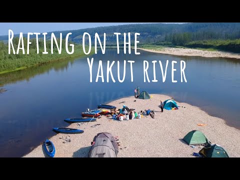 Rafting on the Buotama River. Yakutia. Water tourism