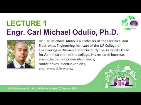 Renewable Energy Technologies in Communities by Dr. Odulio