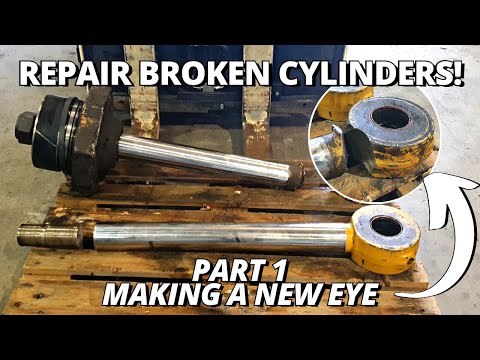 Repair BROKEN Hydraulic Cylinders for CAT D11 Dozer | Part 1 | Making a New Eye