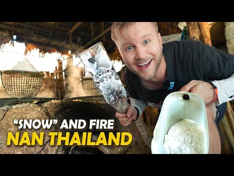 Snow and Fire in THAILAND / Street Food Hunt at Night / Motorbike Tour in Nan