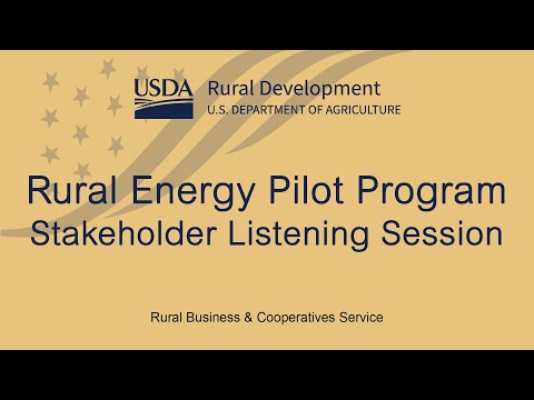 Stakeholder Listening Session on Rural Energy Pilot Program