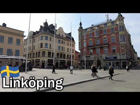 Sweden, walking tour of the beautiful city Linköping.