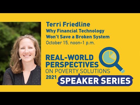 Terri Friedline: Why Financial Technology Won’t Save a Broken System