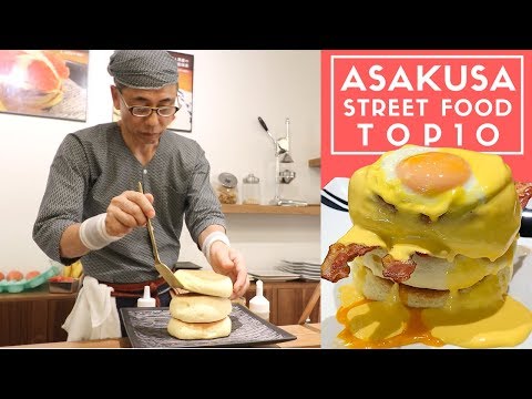 Tokyo Street Food Asakusa Top 10 Hidden Backstreet Tour | Fluffiest Japanese Pancakes Ever!