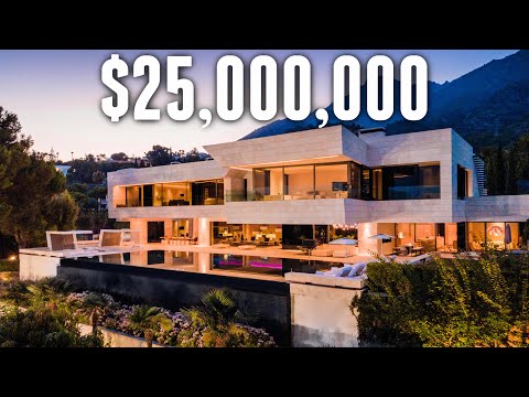 Touring a $25,000,000 Futuristic Celebrity Designed MEGA Mansion